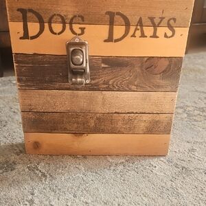 Brown Rustic Dog Sign